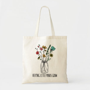 Helping Little Minds Grow Back To School Teacher Tote Bag