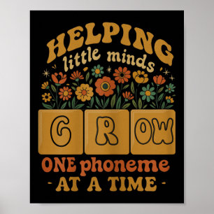 Helping Little Minds Grow Reading Dyslexia Phonics Poster
