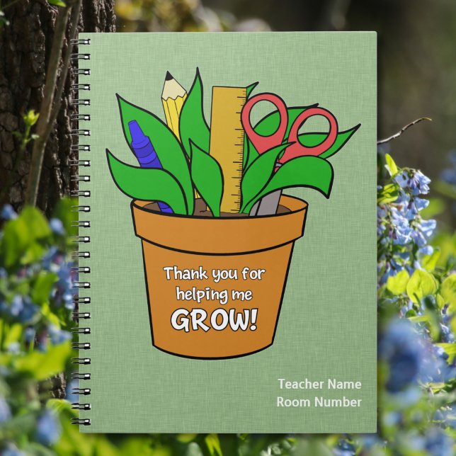 Helping me Grow Teacher Gift Spiral Photo Notebook (Creator Uploaded)
