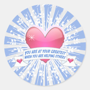 Helping Others Classic Round Sticker