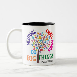Helping Small Hands Do Big Things - Paediatrician Two-Tone Coffee Mug