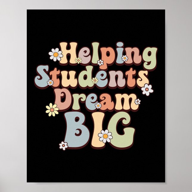 Helping Students Dream Big School Counsellor Week  Poster (Front)