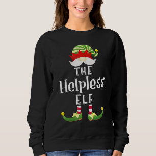 Helpless Elf Group Christmas Pajama Party Sweatshirt