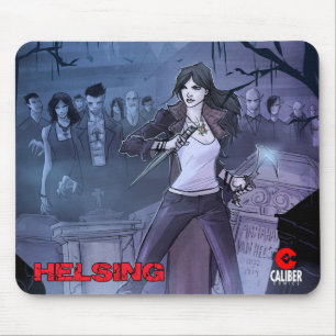Helsing battling vampires mouse pad