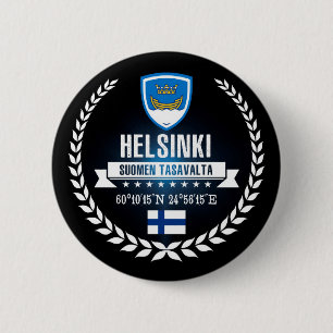 Helsinki 6 Cm Round Badge