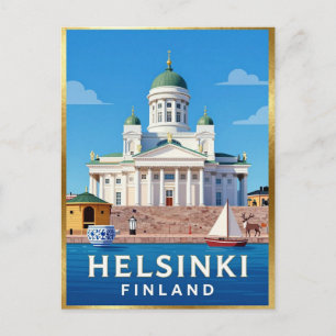 Helsinki Cathedral Finnish Coastal City Postcard
