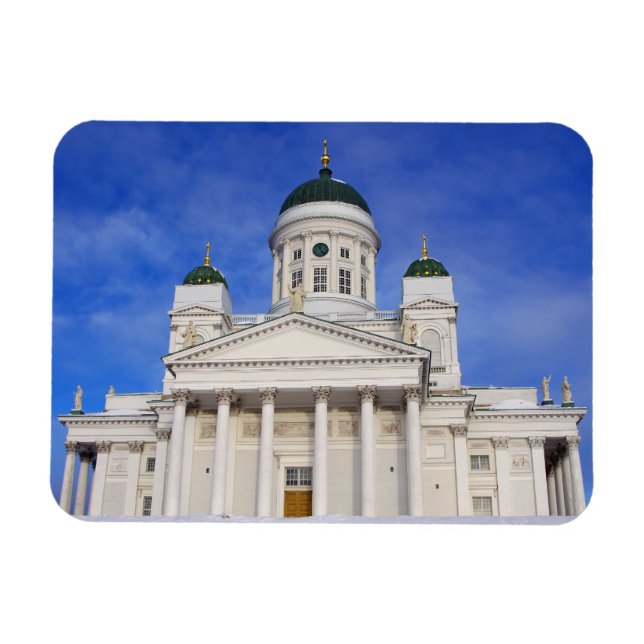 Helsinki Cathedral In Winter Snow Magnet (Horizontal)