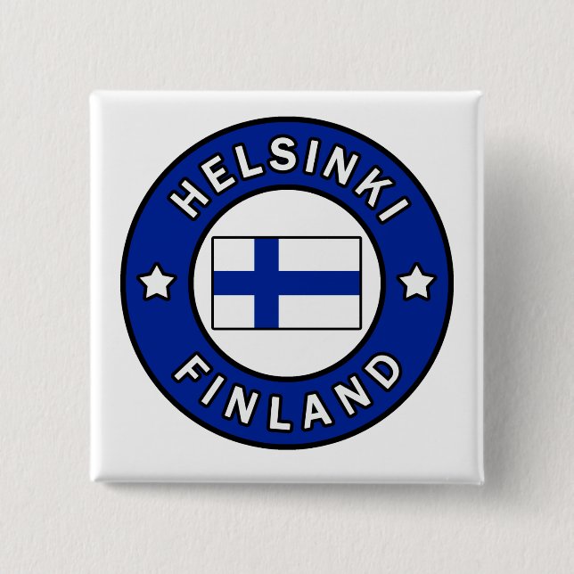Helsinki Finland 15 Cm Square Badge (Front)