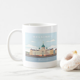 Helsinki Finland Cathedral Pastel Travel  Coffee Mug