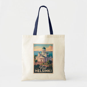 Helsinki Finland Cathedral Travel Art Vintage Tote Bag