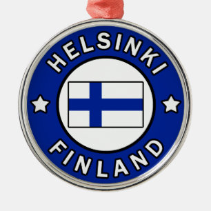 Helsinki Finland Metal Tree Decoration