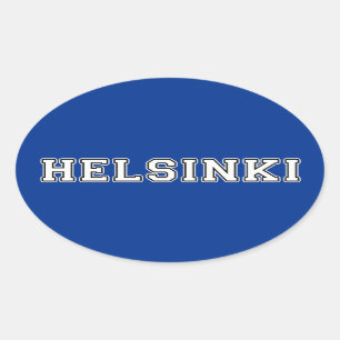 Helsinki Finland Oval Sticker
