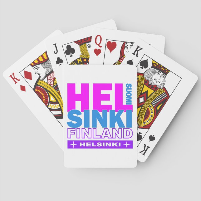 HELSINKI Finland playing cards (Back)