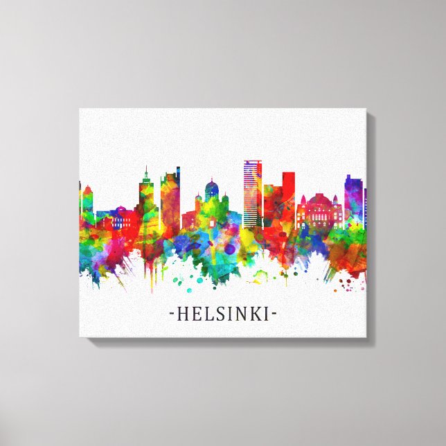 Helsinki Finland Skyline Canvas Print (Front)