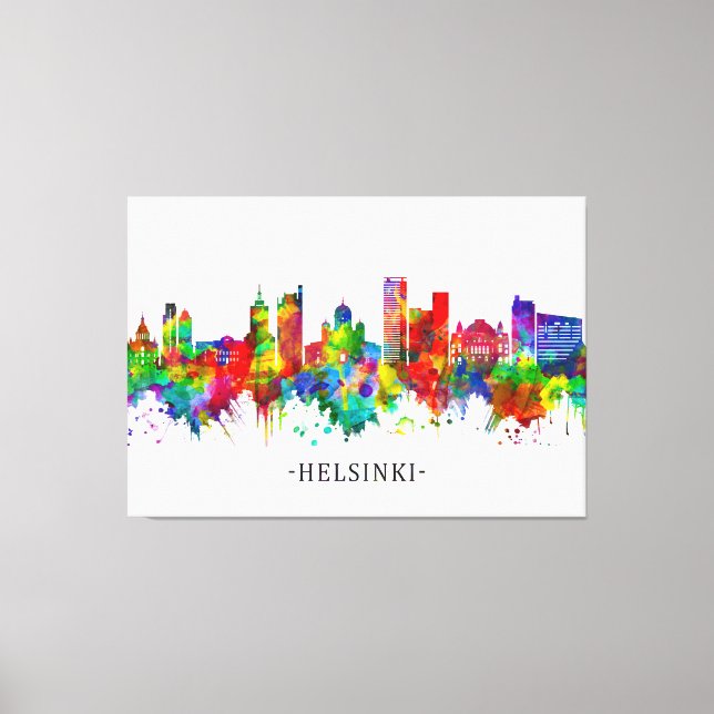 Helsinki Finland Skyline Canvas Print (Front)