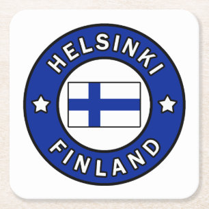 Helsinki Finland Square Paper Coaster