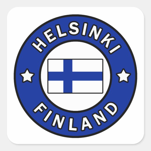 Helsinki Finland Square Sticker (Front)