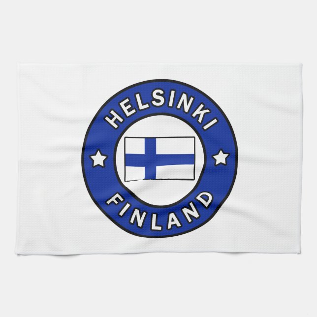 Helsinki Finland Tea Towel (Horizontal)