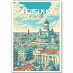 Helsinki Finland Travel Art Vintage