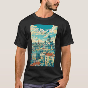 Helsinki Finland Travel Art Vintage T-Shirt