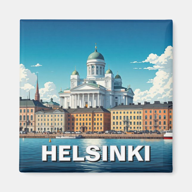 Helsinki Finland Travel Magnet (Front)
