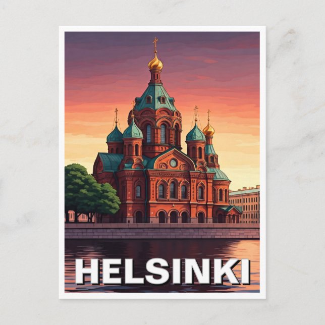 Helsinki Finland Uspenski Cathedral Postcard (Front)