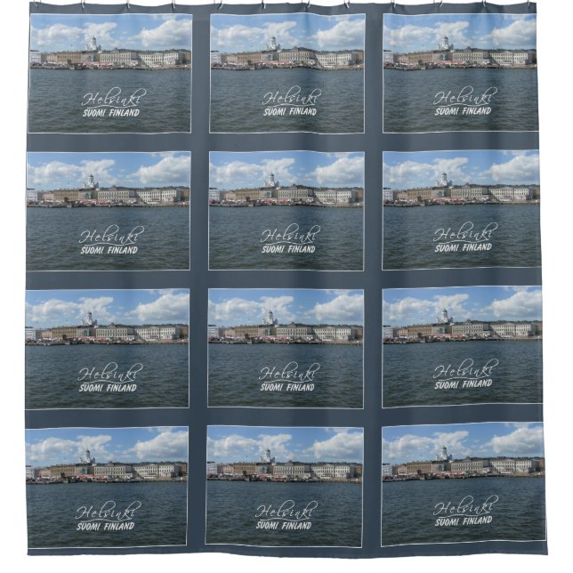 Helsinki Harbour Finland shower curtain (Front)