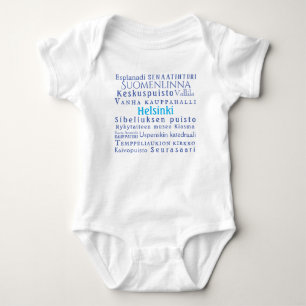 Helsinki Landmarks Baby Bodysuit