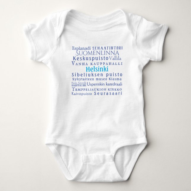 Helsinki Landmarks  Baby Bodysuit (Front)