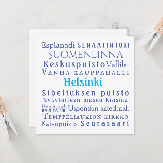 Helsinki Landmarks Flat Card (Front/Back In Situ)