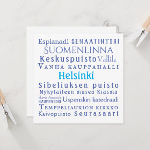 Helsinki Landmarks Flat Card