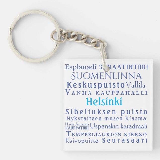 Helsinki Landmarks  Key Ring (Front)
