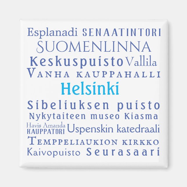 Helsinki Landmarks  Magnet (Front)