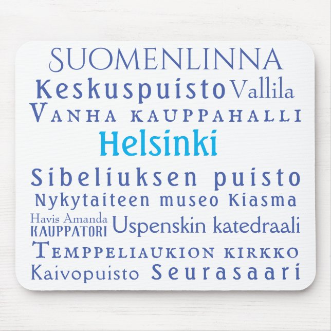Helsinki Landmarks  Mouse Mat (Front)