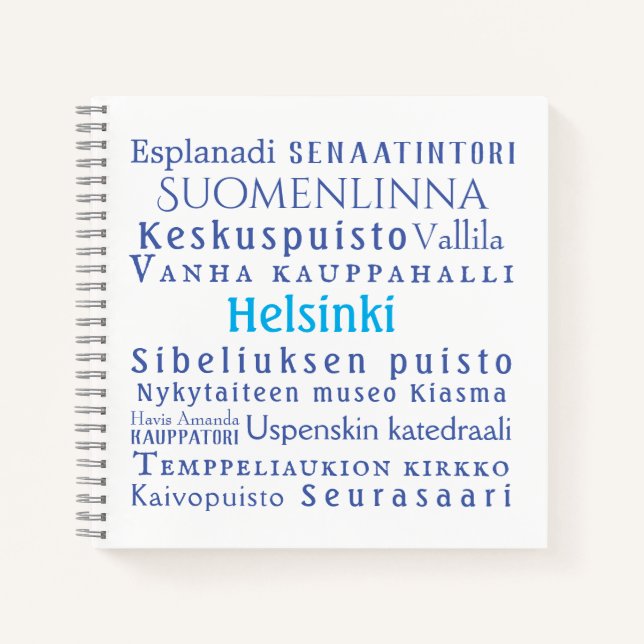 Helsinki Landmarks  Notebook (Front)