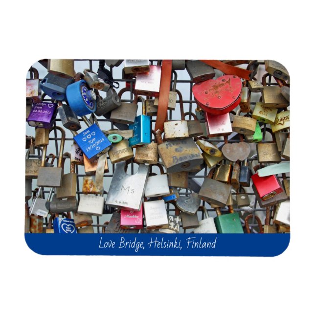 Helsinki love locks magnet (Horizontal)