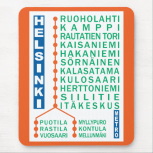 Helsinki Metro Stations mousepad