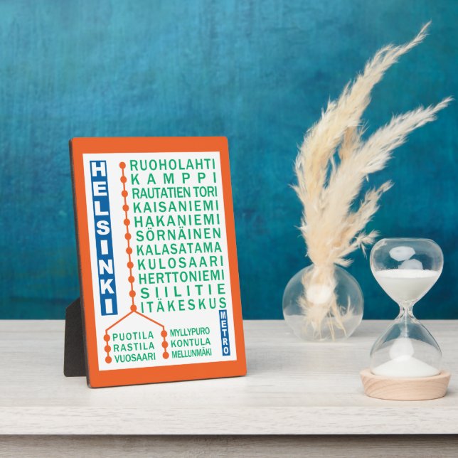 Helsinki Metro Stations plaque (Side)