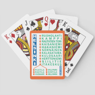 Helsinki Metro Stations playing cards