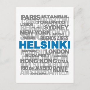 HELSINKI & other cities postcard