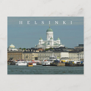 Helsinki panoramic view postcard
