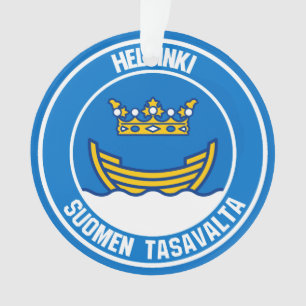 Helsinki Round Emblem Ornament