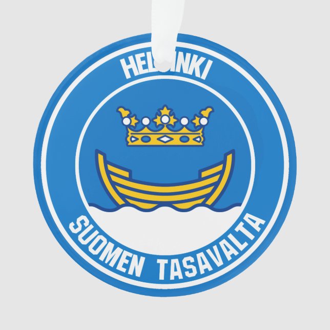 Helsinki Round Emblem Ornament (Front)