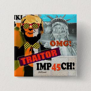 Helsinki SummitTrump/Putin Treason collage art pin