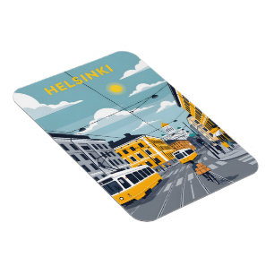 Helsinki Tram – Urban Finland Cityscape Magnet