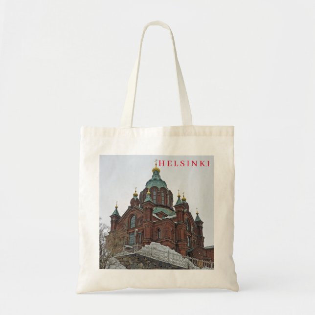 Helsinki Uspenski Cathedral view tote bag (Front)