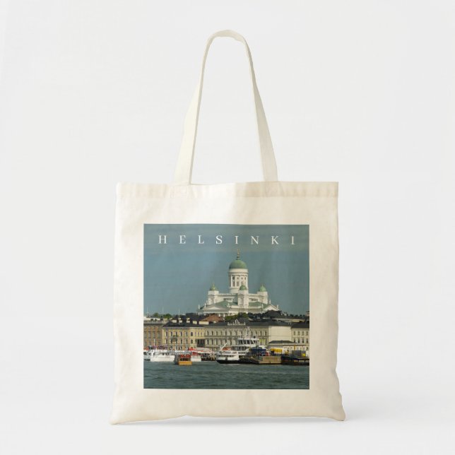 Helsinki view from the water tote bag (Front)