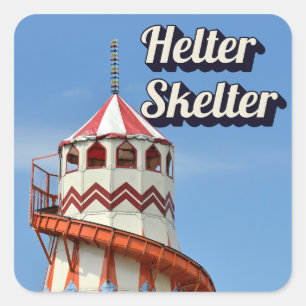 Helter Skelter Square Sticker