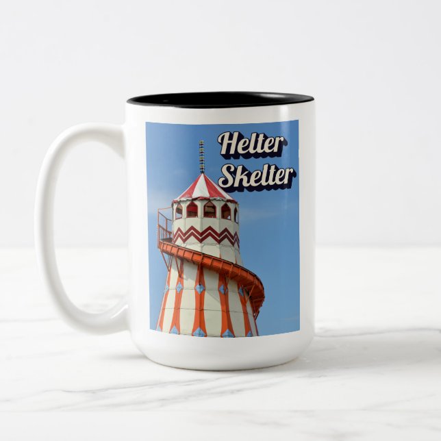 Helter Skelter Two-Tone Coffee Mug (Left)