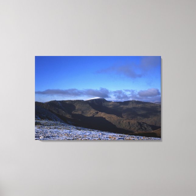 Helvellyn Winter Holiday Card Canvas Print (Front)